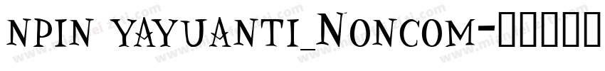npin yayuanti_Noncom字体转换